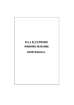 FULL ELECTRONIC WASHING MACHINE USER MANUAL