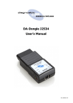 DA-Dongle J2534 User`s Manual