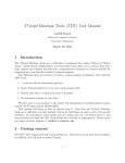 TGrep2 Database Tools (TDT) User Manual