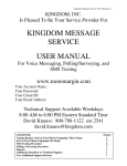 KINGDOM MESSAGE SERVICE USER MANUAL