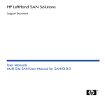 Multi Site SAN User Manual for SANiQ 8.0.book