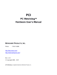 PCI PC Watchdog PDF Manual