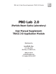 PBO Lab TRACE 3-D Application Module