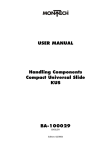 USER MANUAL Handling Components Compact