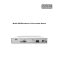 Model 1030 Standalone Enclosure User Manual