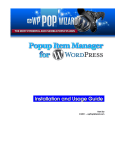 wpPopWizard User Manual - Gobuddy2 Internet Marketing