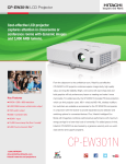 Hitachi CP-EW301N Operating Instructions Manual