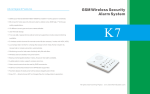K7 GSM Alarm System User Manual V1.0