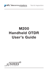 M200 Handheld OTDR User`s Guide