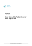 Telkom User Manual for TelkomInternet DSL TopUp Tool