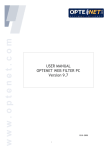 USER MANUAL OPTENET WEB FILTER PC Version 9.7