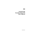 IBM PowerPC 602 Evaluation Board Kit User`s Manual