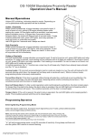 DG-1000M Standalone Proximity Reader Operation User`s Manual