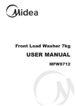 Midea MFWS712 7kg Front Load Washing Machine User Manual
