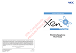 NEC Xen Topaz Handset User Manual
