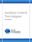 Auxiliary Control Test Adapter from Wilder Technologies