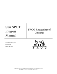 Sun SPOT Plug-in Manual - FROG Recognizer of Gestures