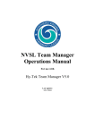NVSL Team Manager Operations Manual