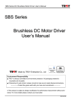 SBS Series Brushless DC Motor Driver User`s Manual