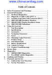 Table of Contents - China OBD diagnostic online supplier