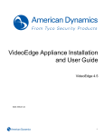 VideoEdge Appliance Installation and User Manual