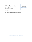 Entire Connection User Manual - The Texas A&M University System