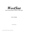 WordStat - Provalis Research