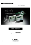 SEQUENCE CONTROLLER Carel SEQ3.04 User manual