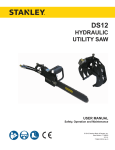 ds12 hydraulic utility saw user manual