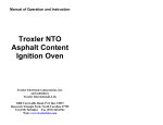 Troxler NTO (Oven) Operation Manual