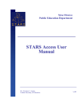 STARS Access User Manual - New Mexico State Department of