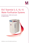 Elix® Essential 3, 5, 10, 15 Water Purification Systems