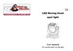 User Manual for Led Moving Head SPOT HB