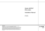 Xtralis ADPRO® PRO-250H Installation Manual