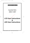 GGAAARRRDDDTTTEEECC LCD User Instructions & LED User