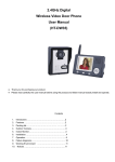 2.4GHz Digital Wireless Video Door Phone User Manual (HT