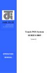 Touch POS System Series 8805 Manual