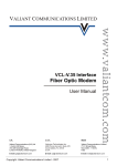 VCL- V.35 Interface fiber Optic Modem - User Manual