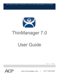 ThinManager 7.0 User Manual Rev 2