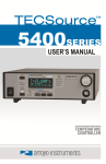 5400 TECSource User`s Manual