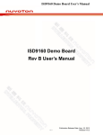 ISD9160 Demo Board Rev B User`s Manual