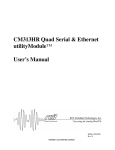 CM313HR Quad Serial & Ethernet utilityModule™ User`s Manual