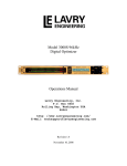 Lavry 3000S Manual