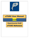eTUSC Manual - Office of the Registrar
