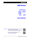 HDZ Series IP PTZ Dome User Manual