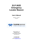 ELP-362D Emergency Locator Beacon User`s Manual