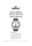 MULTI-SPORTS TACTILE WATCHES USER`S MANUAL