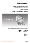 Panasonic Lumix DMC-TZ30 Digital Camera User Manual