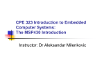 CPE 323 Introduction to Embedded Computer Systems