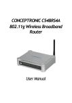 CONCEPTRONIC C54BRS4A 802.11g Wireless Broadband Router